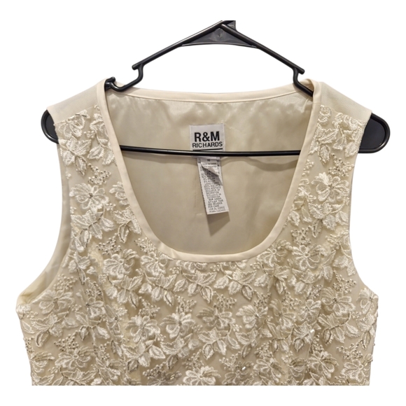 Vintage Y2K Floral Embroidered White Lace Tank Top Large Coquette Romantic - Picture 3 of 8